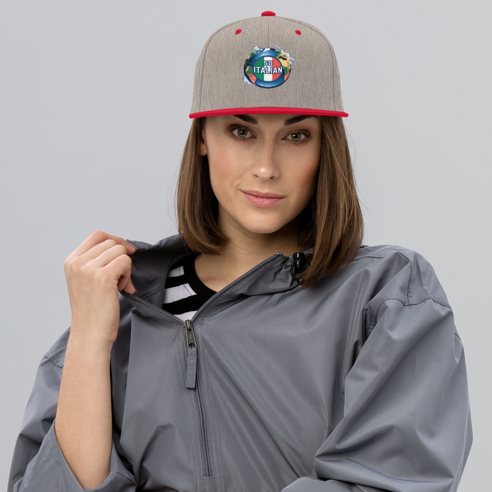 So Italian Snapback Hat with Embroidered Logo by I’M So What Co Spring/Summer